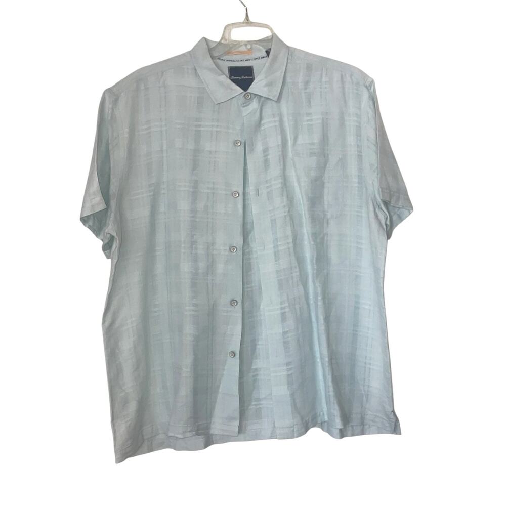 Tommy Bahama Laurel Canyon Plaid Linen Short-Sleeve Woven Shirt XXL